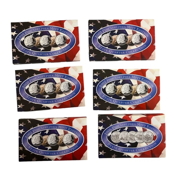 Authentic‎ Sealed Philadelphia Mint State Quarter Coin Collection 1999-2003 2006 - Picture 1 of 9